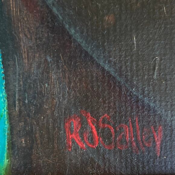 Raél Jero Salley Signed Original Framed Oil Painting Portrait Black Child Canvas - Picture 7 of 14